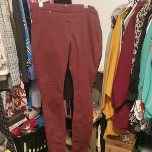 H&M Burgundy Women's Skinny Pants